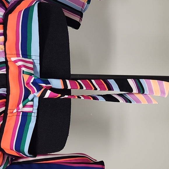 EXPRESS Striped Wrap Blouse - Picture 10 of 16